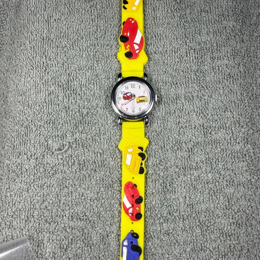 Neon Yellow Toy Car Watch for Vehicle Lovers